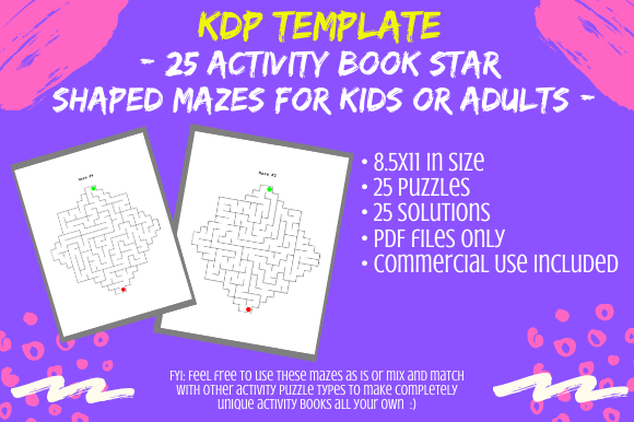 25 Star Shaped Mazes for Activity Books: A Creator’s Guide to Custom KDP Interiors