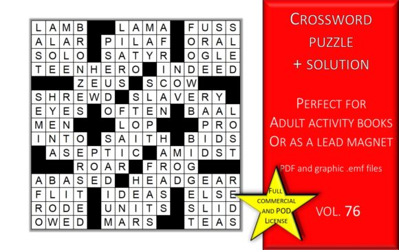 Crossword Puzzle Page with Solutions V76 Guide