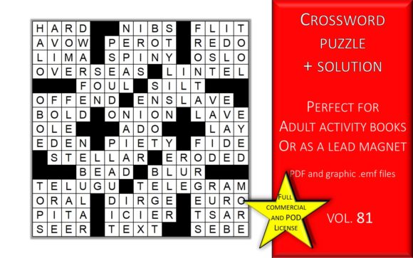 Crossword Puzzle Page with Solutions V81