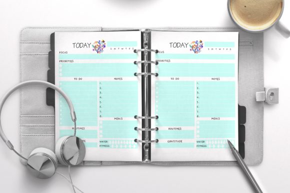 Daily Planner Letter Turquoise 100 Pages – Your Ultimate Tool for Daily Organization