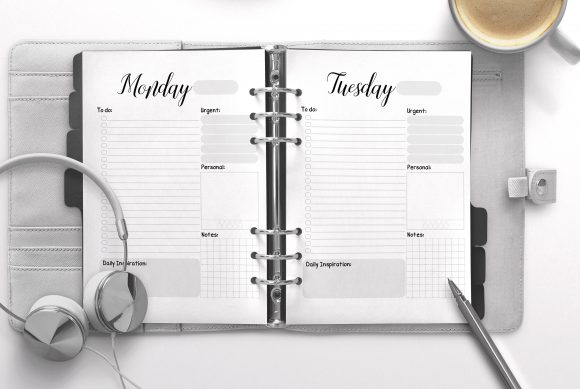 Daily Week Planner Undated: Structuring Success in a Flexible Format