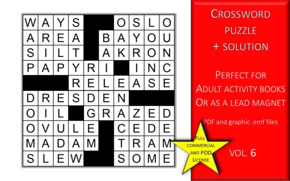 Evaluating Crossword Puzzle Page with Solutions V.6 for Publishing Projects