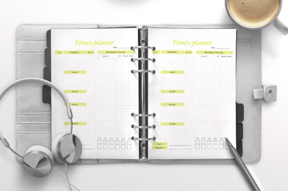 Fitness Planner Yellow: Your Visual and Organized Companion to a Healthier Lifestyle