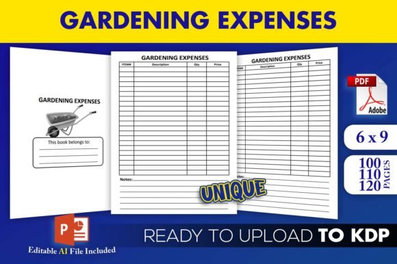 Gardening Expenses Record Book KDP Interior: A Practical Asset for Publishers and Green Thumbs