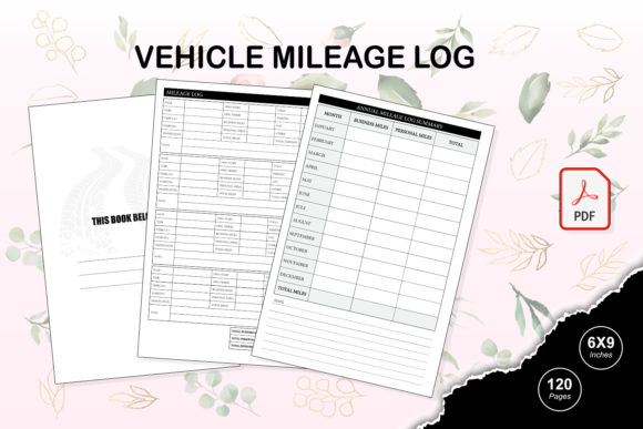 KDP Interior Vehicle Mileage Log Design