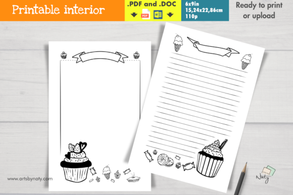 Sweets and Candies Draw, Write and Color: A Practical Asset for KDP Publishers